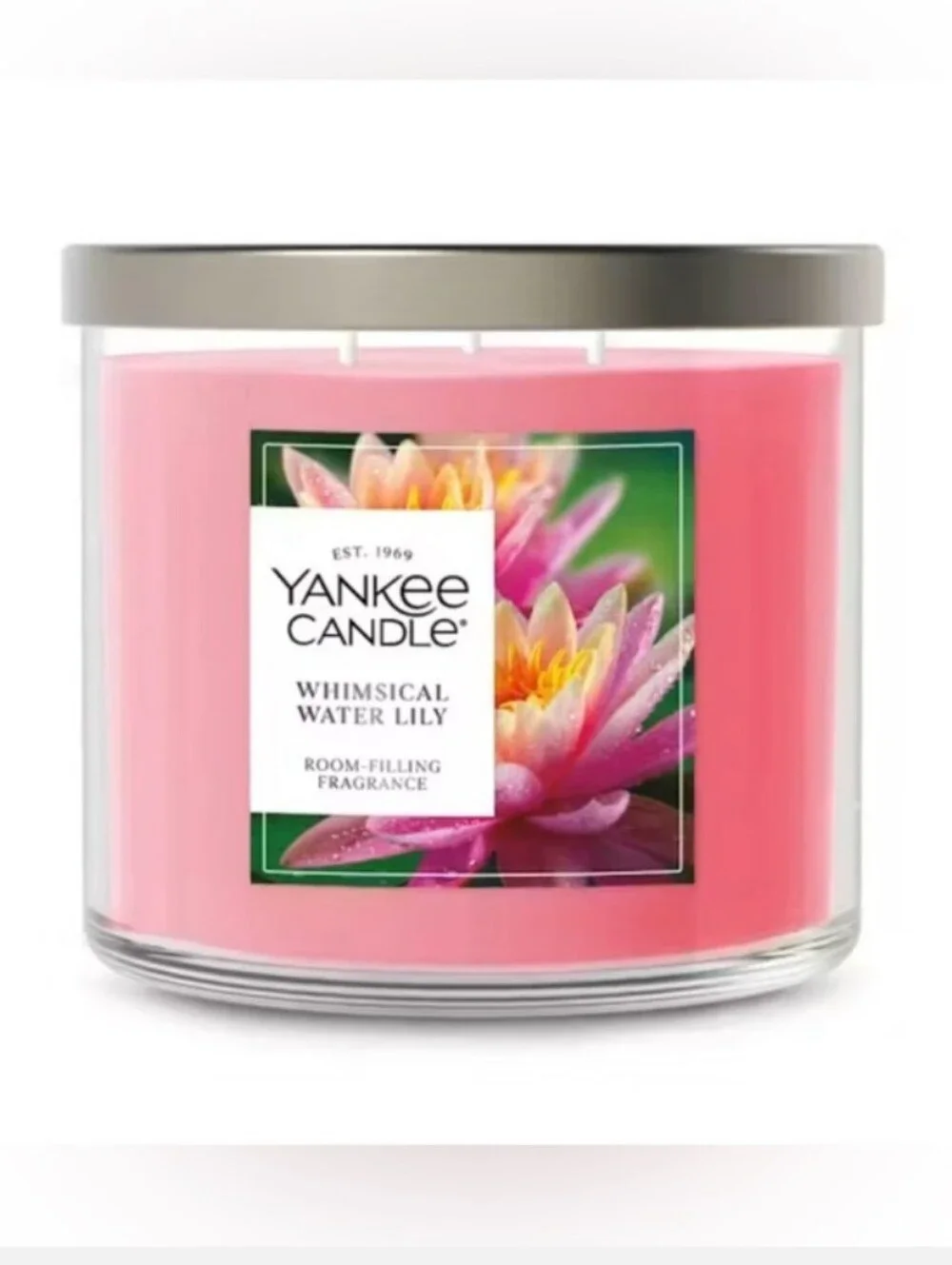 Yankee Candle-Whimsical Water Lily  3-Wick Jar Candle (Pink 🩷)